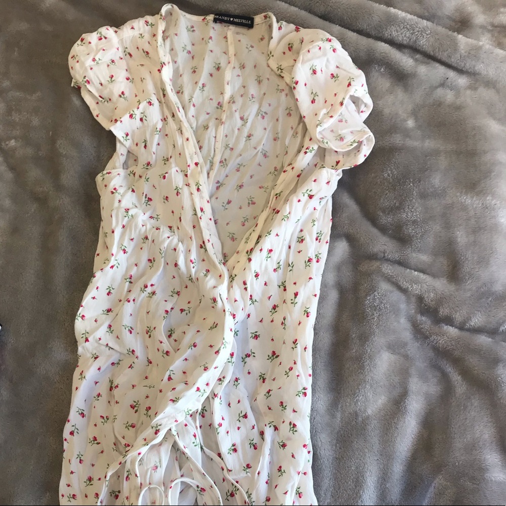 Floral, brandy Melville wrap around dress